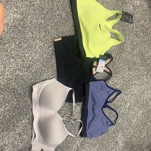 Bundle of four bike sport bras